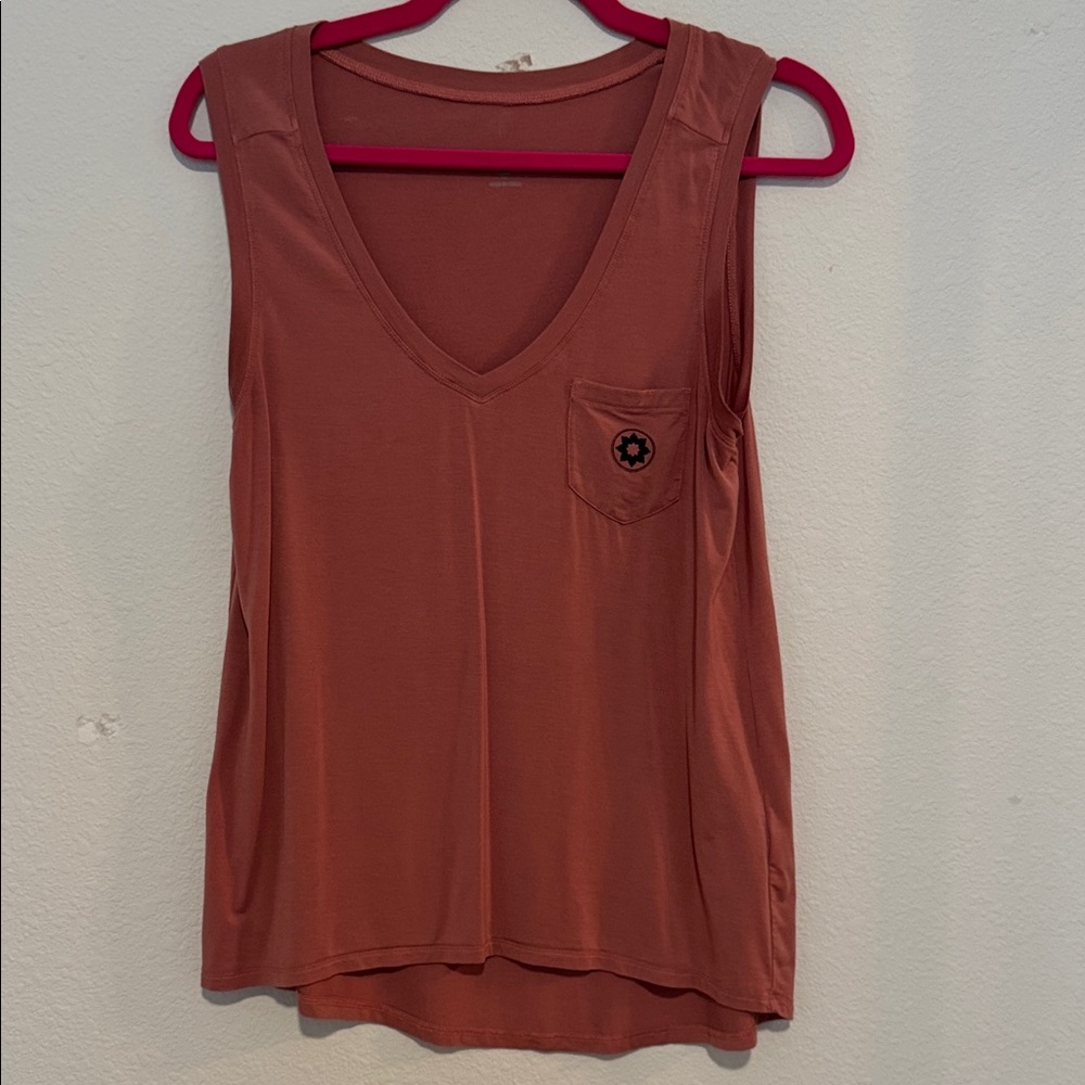 Club Pilates x Tavi V-Neck Tank Top in Terracotta